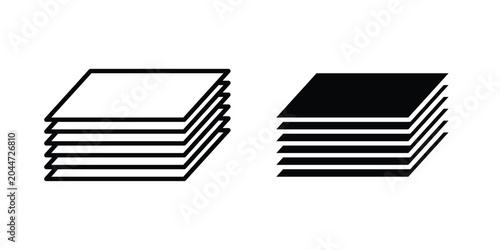 paper stack icon editable stroke Line pack. Clipart icon set