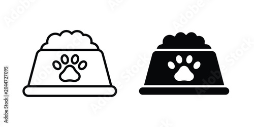 Canvastavla Pets bowl icon editable stroke Line pack. Clipart icon set