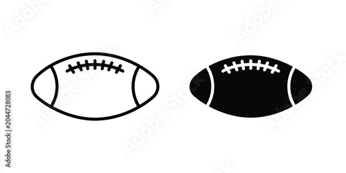 Rugby ball icon editable stroke Line pack. Clipart icon set