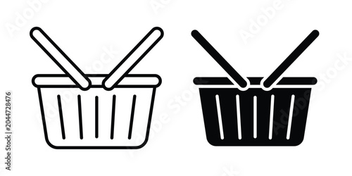 Foto Shopping basket icon editable stroke Line pack. Clipart icon set