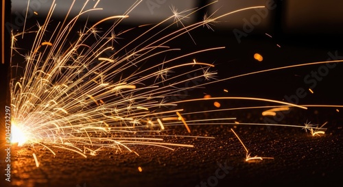 Intense Welding Sparks - Capturing the Energy of Metal Fabrication.