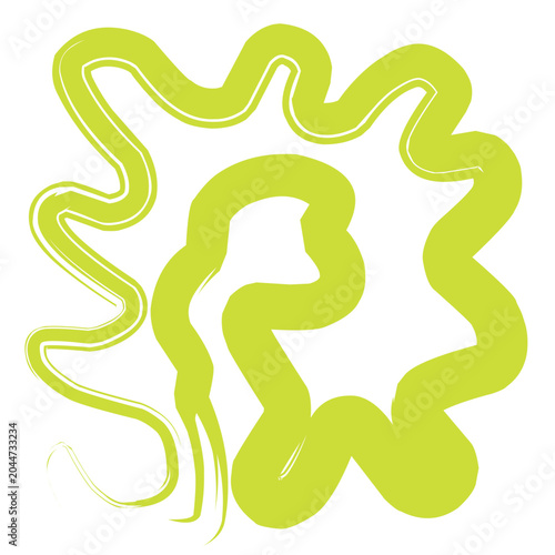 abstract wavy line shapes set