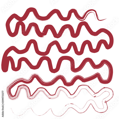 abstract wavy line shapes set