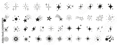 Sparkle and Star Icons: Whimsical Celestial Graphics
