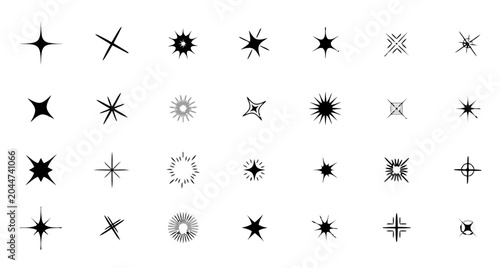 Sparkle Collection: Diverse Starburst Icons