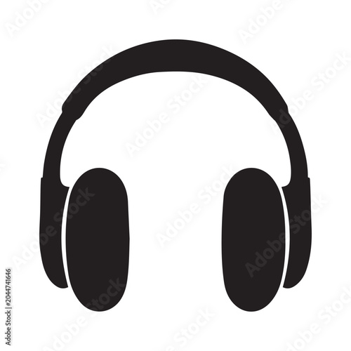 Black Headphones Illustration