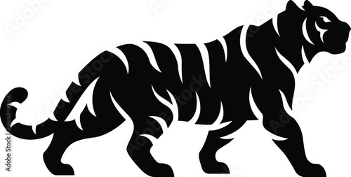 Tiger Silhouette Walking