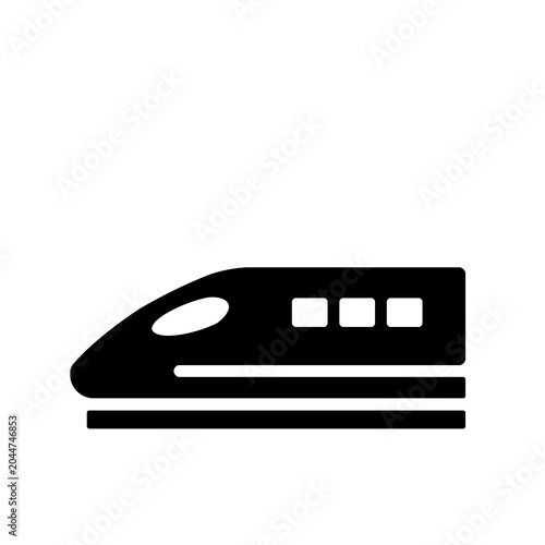 旅行や駅案内に使いやすいシンプルな新幹線ピクトグラム（黒）