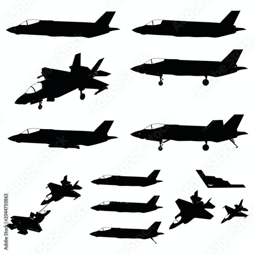 F-35 Lightning II Variant Comparison STOVL and Carrier Silhouette