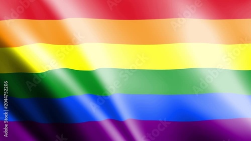 Pride Flag waving animation stock video, gay pride flag animation, pride flag waving