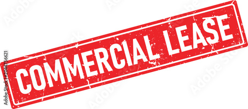 Tableau sur toile Distressed rectangular rubber stamp impression with the words COMMERCIAL LEASE i
