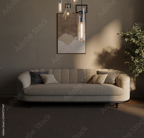 modern living room with sofa