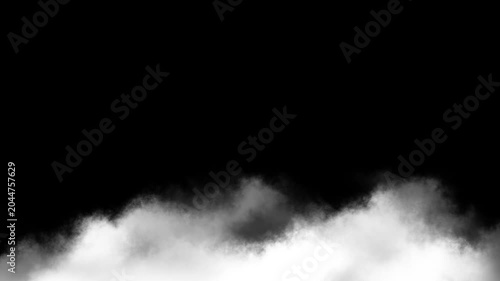 Atmospheric Soft White Fog Overlay with Alpha Channel for Cinematic Background
