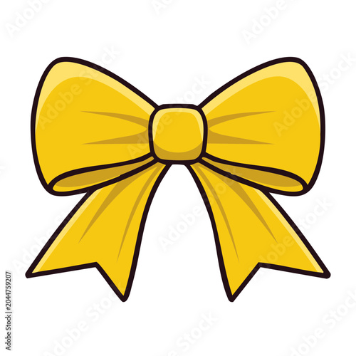 Yellow bow illustration