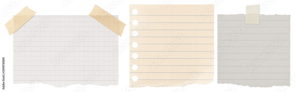 Fototapeta premium PNG Torn paper notes collection, transparent background