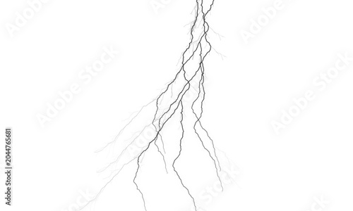 Lightning bolt icon for weather forecast and stormy weather symbol, minimalist vector illustration