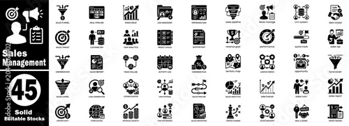 Foto Sales management vector icons