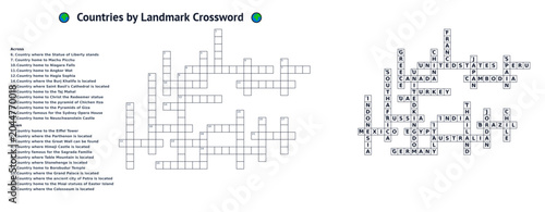 Countries by Landmark Crossword