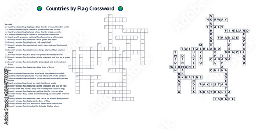 Countries by Flag Crossword
