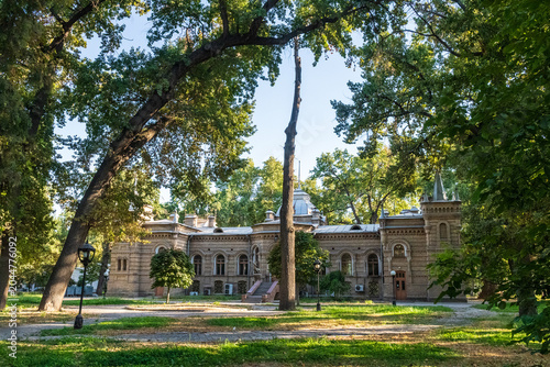 Exterior view of the palace of Grand Duke Nicholas Romanov in the center of Tashkent, Uzbekistan.
