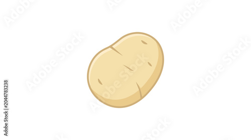Slika na platnu Fresh Raw Potato Vegetable Vector Illustration