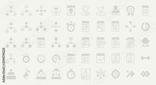 Photos A comprehensive collection of vector icons representing business, strategy, and