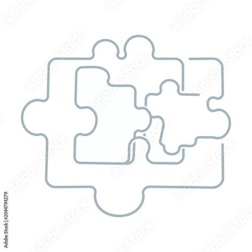 Clean and vector of interlocking puzzle pieces forming a cohesive shape.
