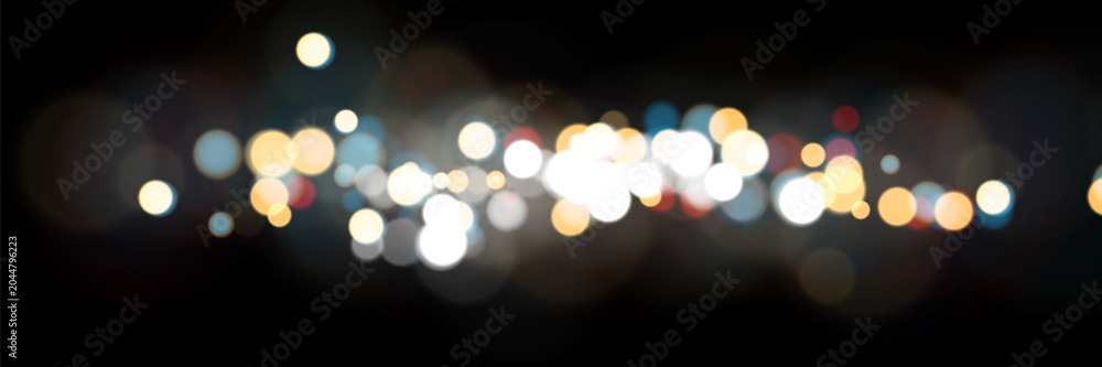 Fototapeta premium Colorful dreamy bokeh lights with smooth blurred circle shapes in vector illustration