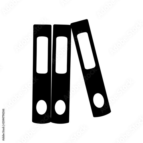 Stacked Legal Folders with Document Tabs in Minimalist Office Style Illustration