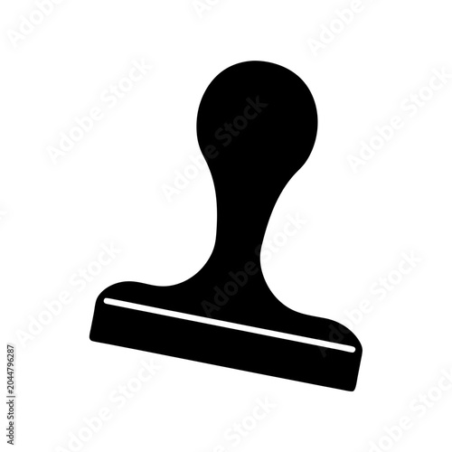 Black Rubber Approval Stamp with Bold Imprint on White Background Vector Illustration