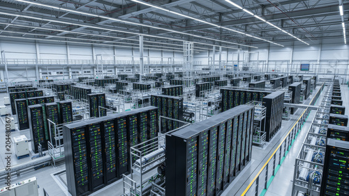 Modern data center architecture supporting mission critical workloads through advanced server systems and digital infrastructure