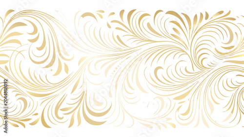 Photos ornate floral pattern on white background gold