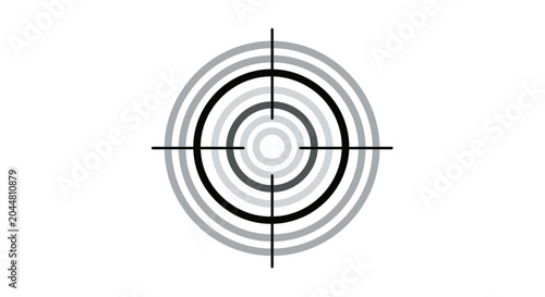 Foto Bullseye target icon with crosshair for business goals and accuracy concept