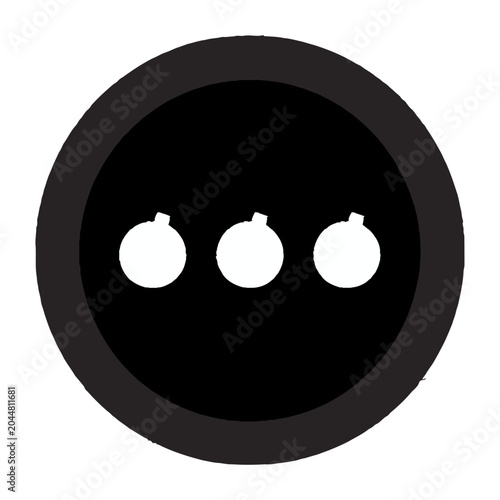 Sleek vector design featuring three minimalist water droplet icons arranged in a circular badge format.