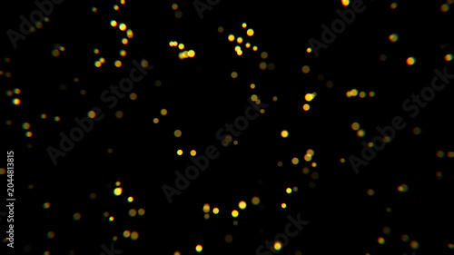 Photos colorful chromatic aberration bokeh lights overlay on black background abstract