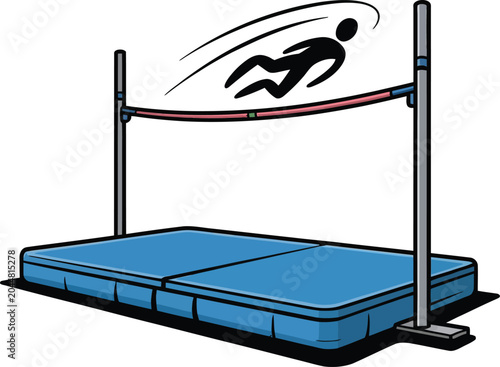 Cute cartoon a illustrator vector high jump