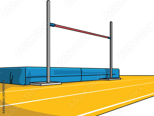 Cute cartoon a illustrator vector high jump