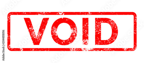 Tableau sur toile Red void grunge rubber stamp seal icon isolated transparent background