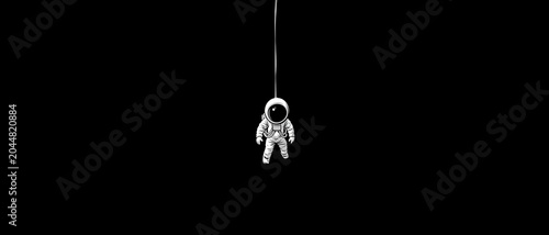 suspense and danger concept spider hanging from web flat vector illustration