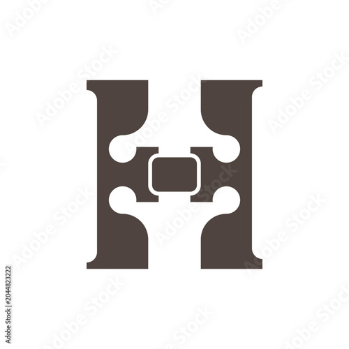 Elegant Ornate H Monogram Logo For Hospitality, Hotel And Luxury Lettermark Emblem