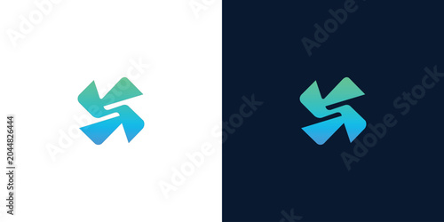 Fotografija Vibrant abstract symbol showcasing fluid rotational motion and contemporary desi