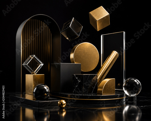 Dark Luxury Abstract Scene