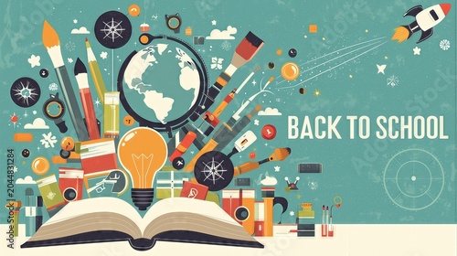Educational symbols for back to school
