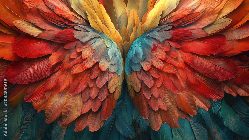 Obraz premium colorful wing texture 