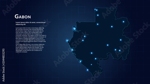 Photos Map of Gabon