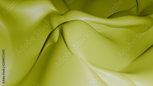 Bild auf Leinwand Contemporary 3D graphic rendering of a smooth, waving satin surface in a bright