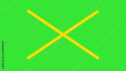 Bold yellow X cross symbol for cancel or error warning alerts modern symbol graphic design illustration element warning sign.