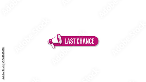Schilderij op canvas Last Chance Megaphone Icon for Marketing Sales Promotion