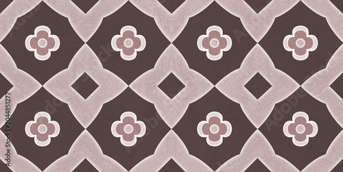 Foto An abstract pattern of interlocking geometric shapes with a floral motif