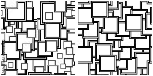 Seamless Abstract Geometric Black and White Squares Pattern for Modern Design and Backgrounds.